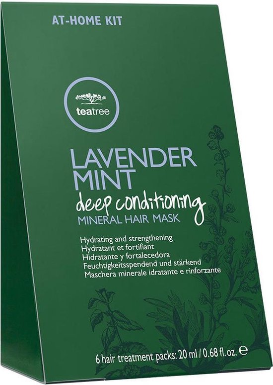 Set, Tea Tree by Paul Mitchell, Lavender Mint Deep Conditioning, Paraben-Free, Hair Treatment Cream Mask, Hydrating & Strengthening, 6 pcs, 20 ml