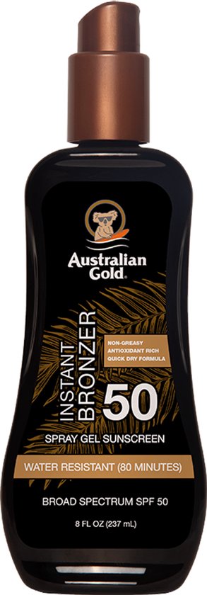 SUNSCREEN SPF50 spray gel with instant bronzer 237 ml