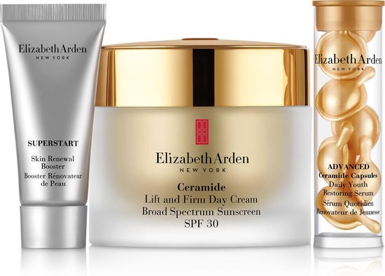 Set Elizabeth Arden: Superstart , Restorative, Serum, 5 ml + Ceramide, Moisturizing, Cream, For Face, SPF 30, 50 ml + Advanced Ceramide, Restores, Serum Capsules, Face, 7 pcs