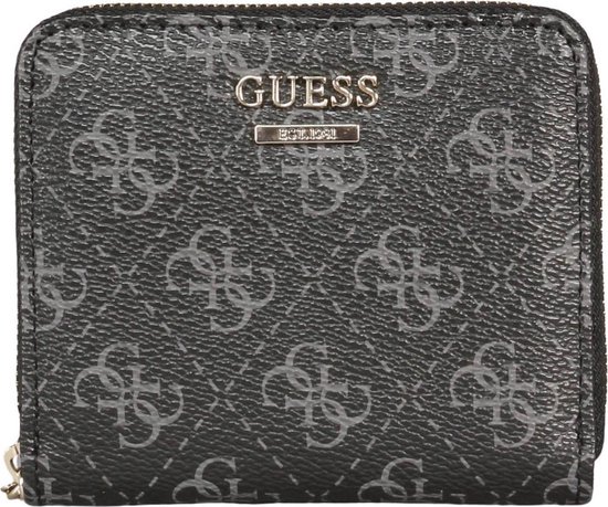 Guess, Camy, Textile Wallet, Logo Detail, SG774137, Coal, Mini, For Women