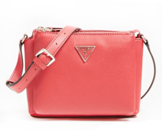 Guess, Becca, Textile Crossbody Bag, Red, For Women