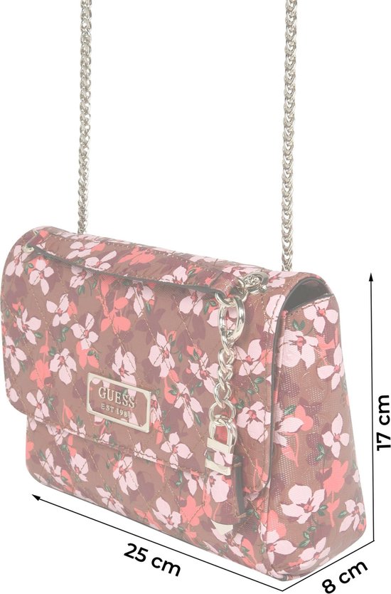 Guess, Lola, Synthetic Leather, Textile Crossbody Bag, Floral, SF787421, For Women