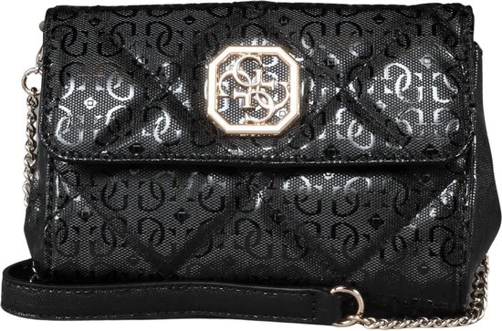 Guess, Dilla Mini Convertible Xbody, Textile Bag, Belt, Black, For Women, 18x13x6 cm