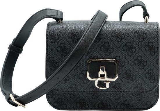 Guess, Coal, Textile Crossbody Bag, Black, 79780, 18.5 x 14.5 x 7 cm, For Women