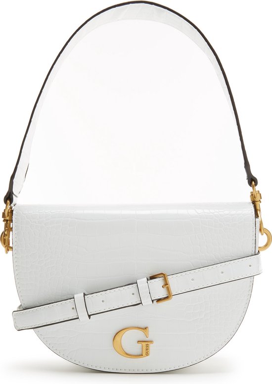 Guess, Danna, Polyurethane, Textile Bag, White, HWCA8420190WHI, For Women, 24 x 17 x 5 cm