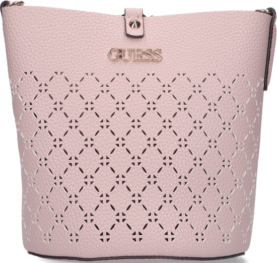 Guess, Amara Bucket, Synthetic Leather, Textile Bag, Powder Pink, HWXG8493010, For Women, 18/23 x 20 x 14 / 14/18 x 18 x 7 cm